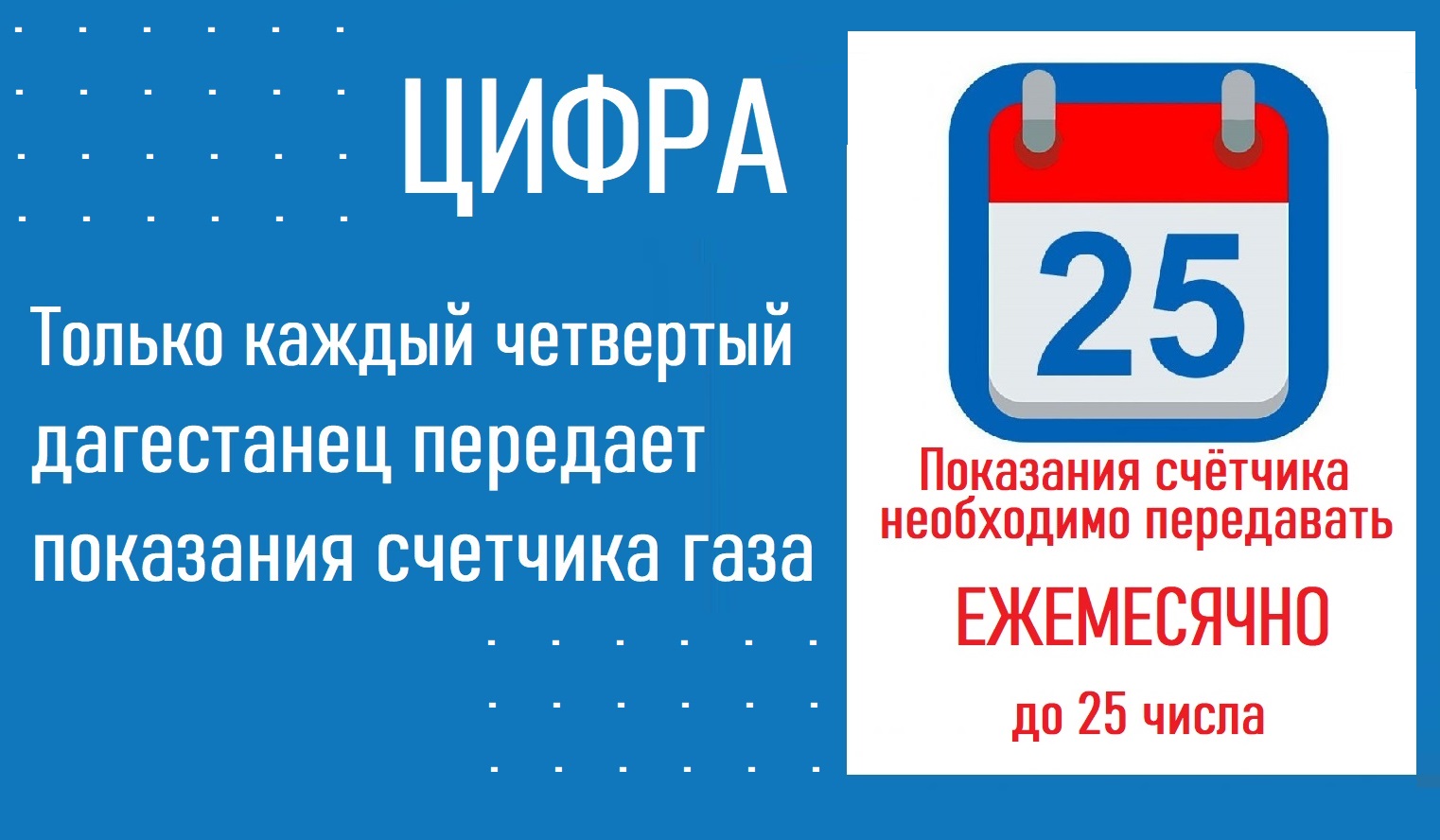 В Дагестане только каждый четвертый владелец счетчика передаёт показания.